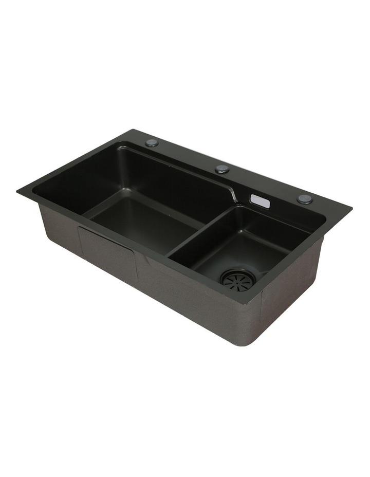 Cefito Kitchen Sink 75X45CM Stainless Steel Basin Single Bowl Drain Part in Black