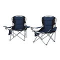 Weisshorn Camping Folding Chair Portable Outdoor Hiking Fishing Picnic 2pcs in Navy Blue