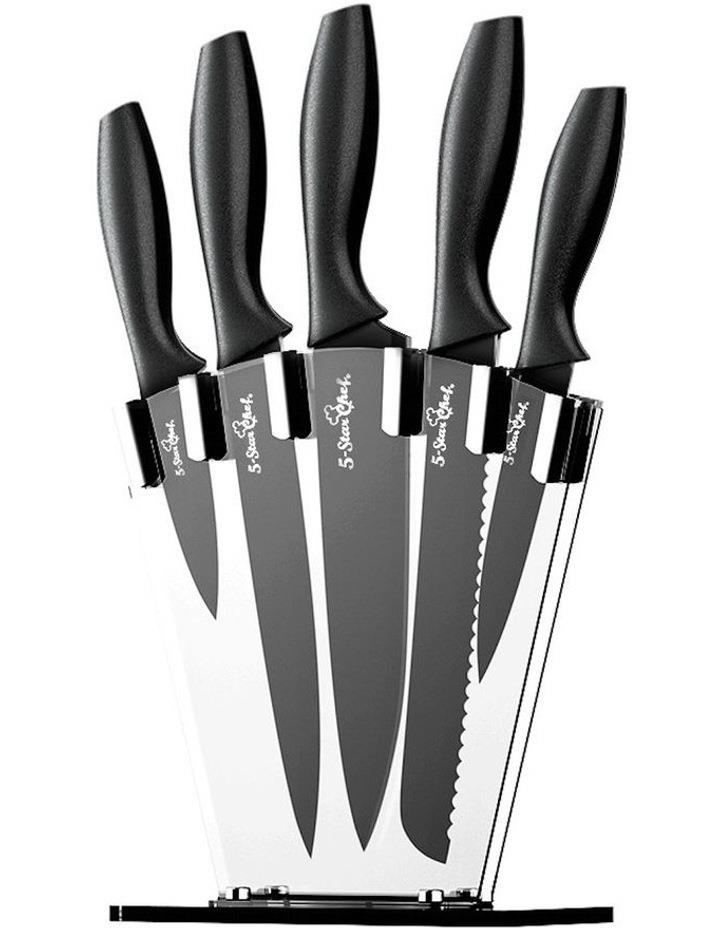 5 Star Chef 5-Star Chef 7 Piece Kitchen Knife Set in Black