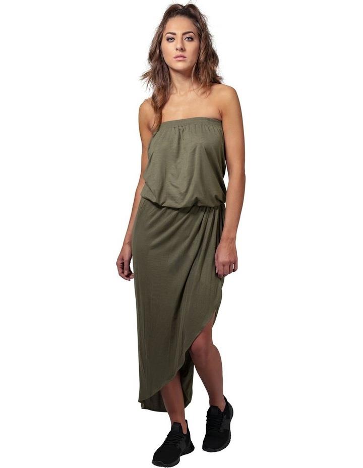 Urban Classics Viscose Bandeau Dress in Olive XS