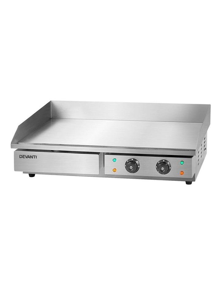 Devanti Commercial Electric Griddle 73cm BBQ Grill Plate 4400W Silver
