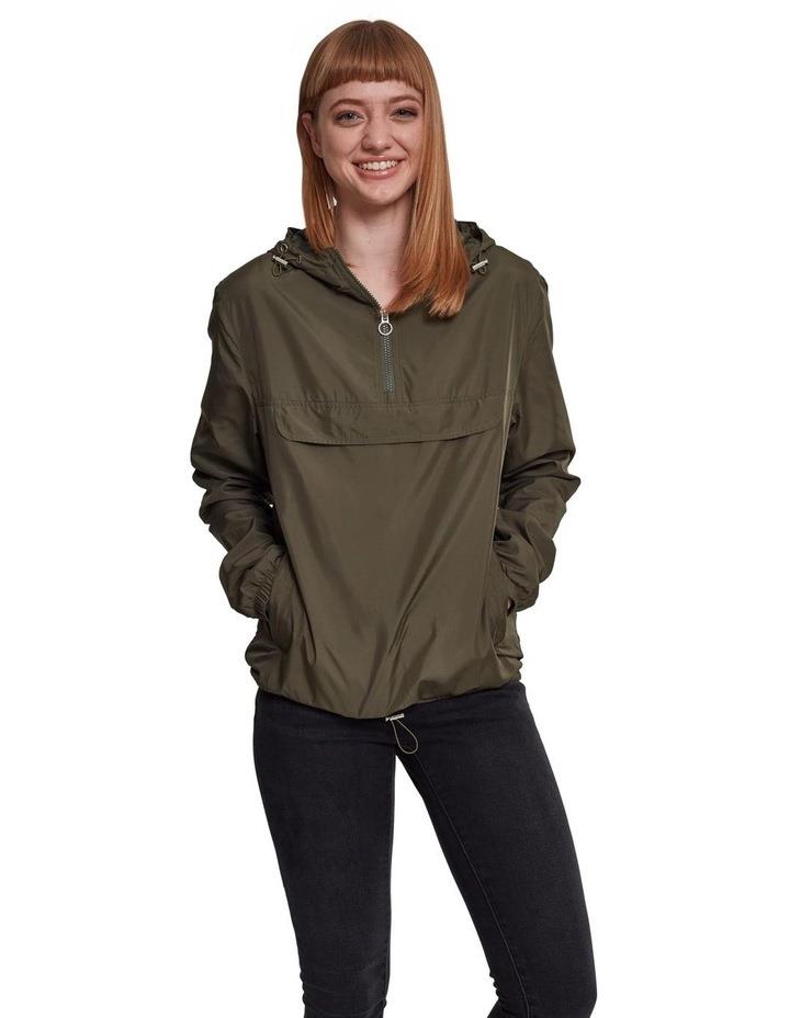 Urban Classics Basic Pull Over Active Jacket In Dark Olive M