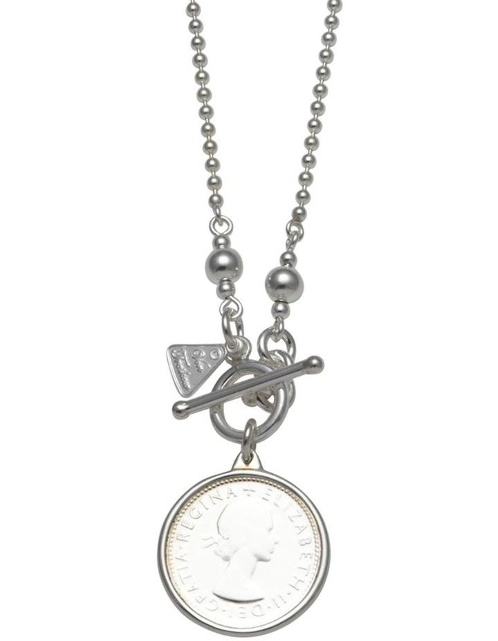 Von Treskow Ball Chain Shilling Coin Necklace in Silver