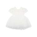Bebe Lace Bodice with Back Bow Dress in Ivory 00