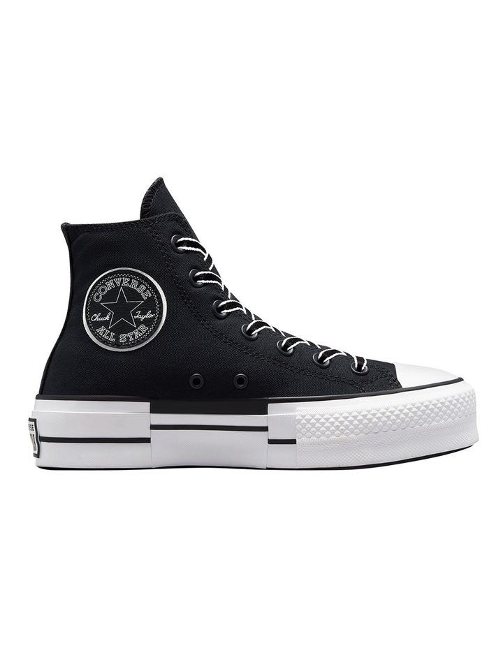 Converse All Star Lift Hi Top Shoe Outline in Black 8
