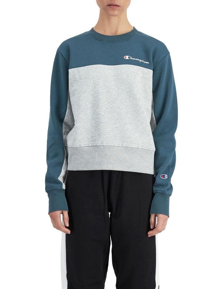 Champion Colour Block Crew Pullover in Stay'n Alive Grey M