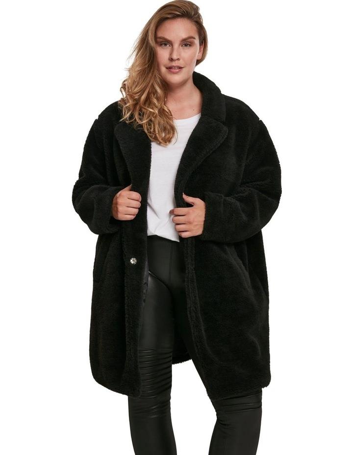 Urban Classics Oversized Sherpa Coat in Black XL