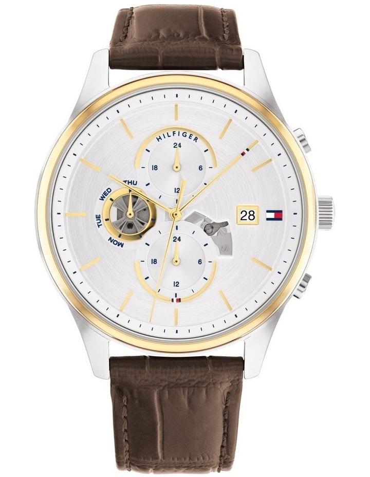 Tommy Hilfiger Weston Two Tone Stainless Steel Watch in Brown