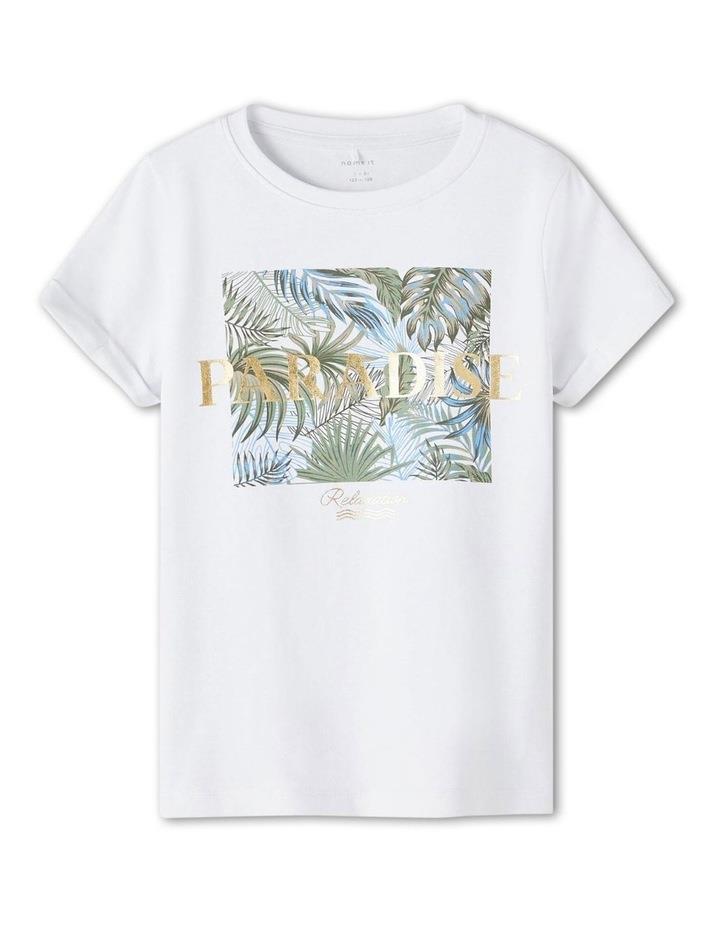 Name It Farina Printed T-shirt in Bright White 7-8