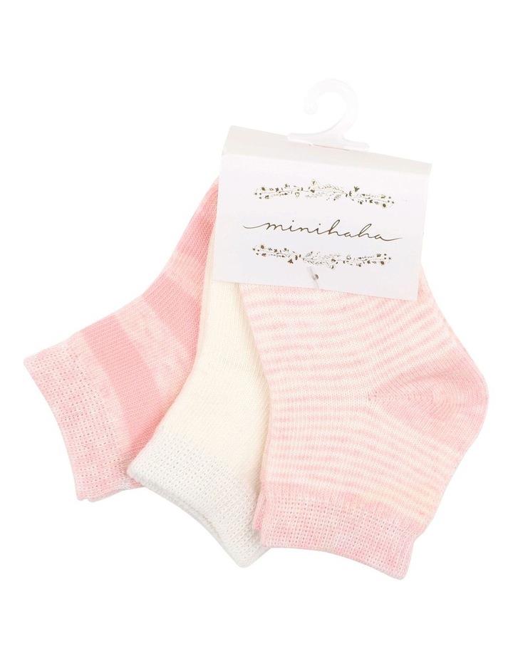 Bebe Socks 3 Pack in Pink Multi Assorted 3-6 Months