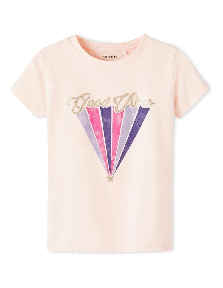 Name It Dea Printed T-shirt in Creme De Peche Lt Pink 2