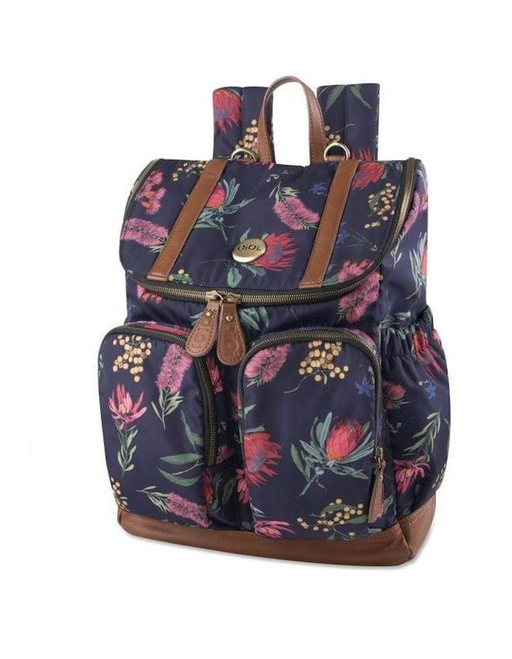 OiOi Signature Nappy Backpack in Botanical Navy Navy Multi