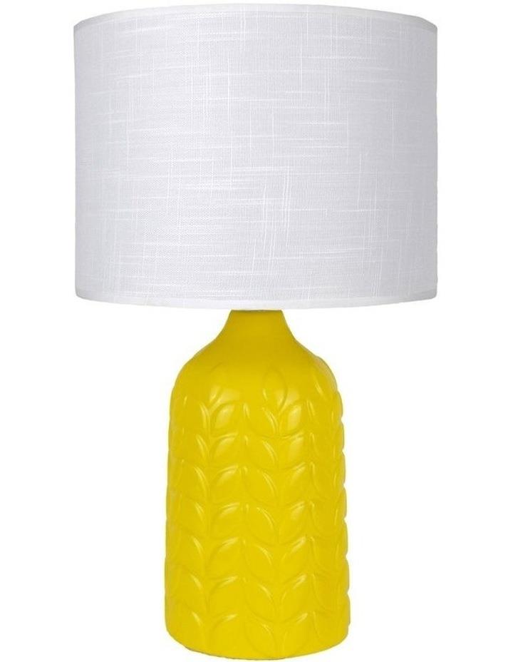 Lexi Lighting Bloom Ceramic Table Lamp in Yellow/White Yellow