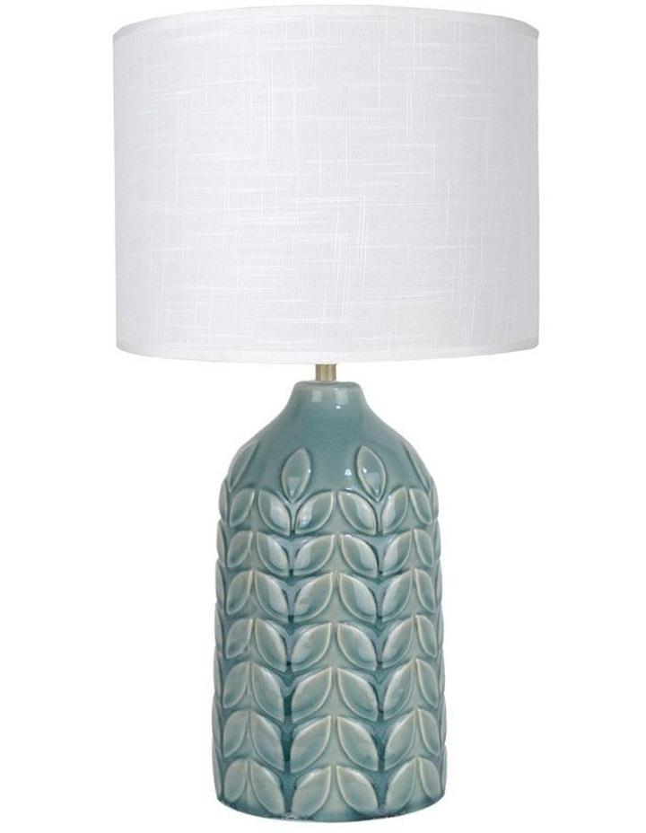 Lexi Lighting Bloom Ceramic Table Lamp in Blue/White Blue