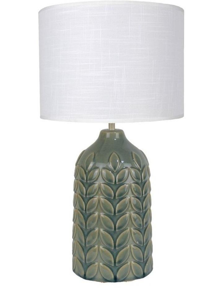 Lexi Lighting Bloom Ceramic Table Lamp in Green/White Green