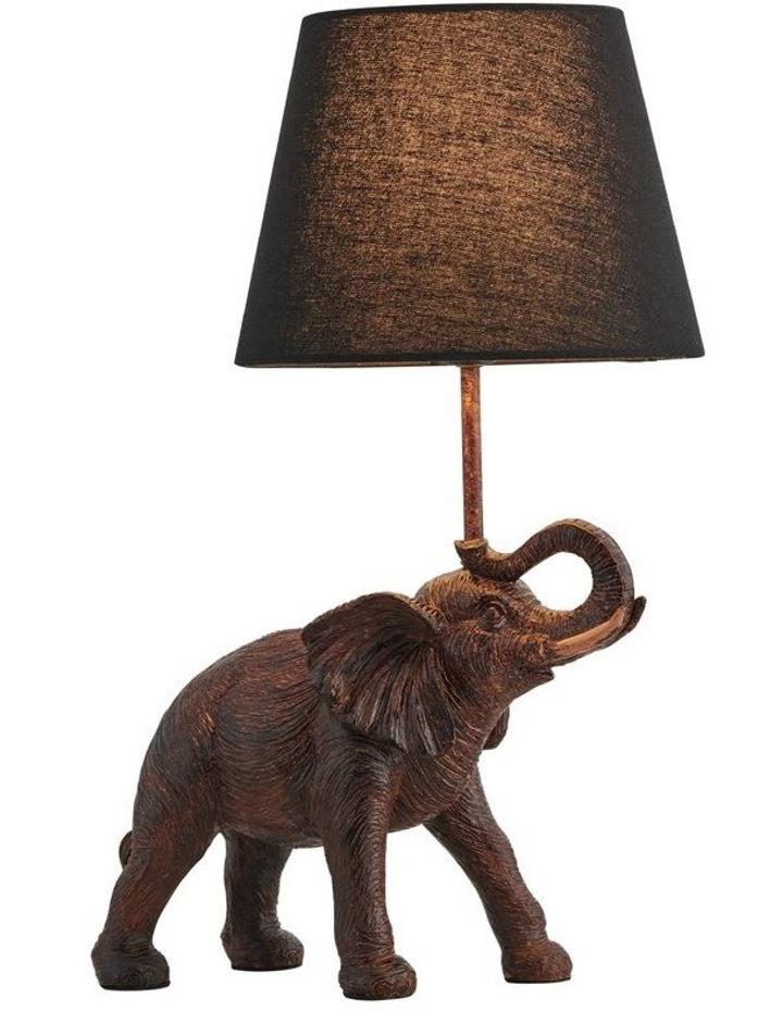 Lexi Lighting Elephant Trunk Up Table Lamp in Bronze