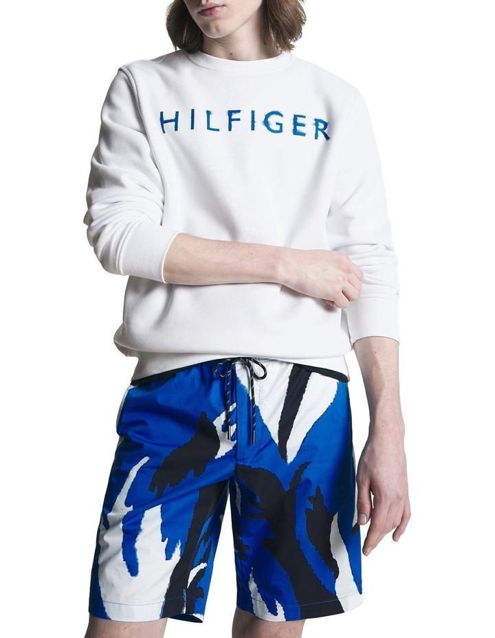 Tommy Hilfiger Crafted Logo Flex Fleece Sweatshirt in White L