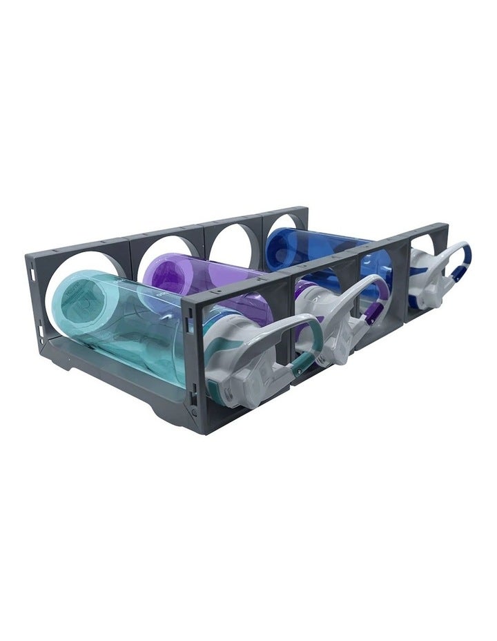 Stakrax 4 Bottle Storage Fridge Rack Organiser in Silver