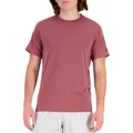 New Balance Tech Dri Release Tee in Washed Burgundy S