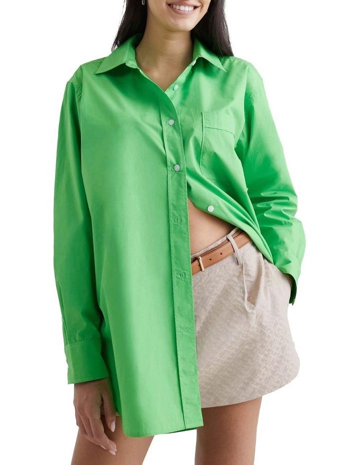 Tommy Hilfiger Poplin Oversized Shirt Green 38