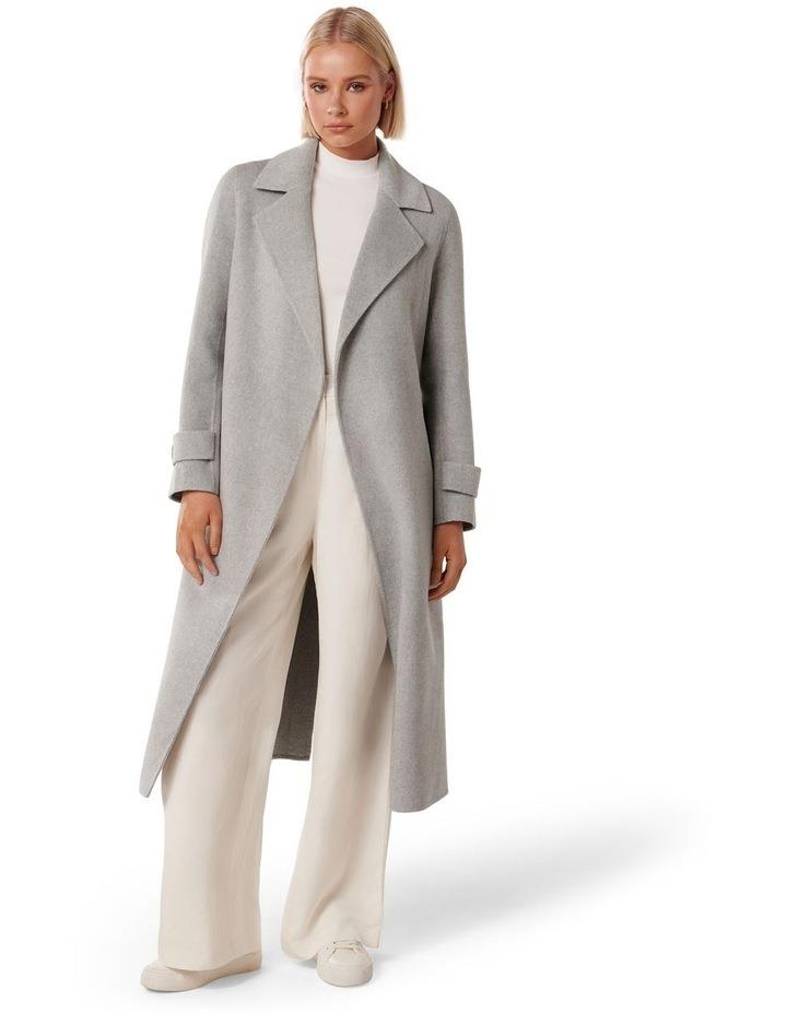 Forever New Eve Felled Coat in Charcoal Grey Marle Grey 10