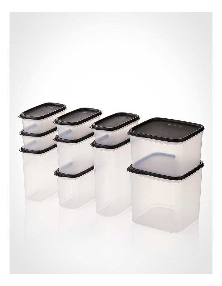 Tupperware Modular Slim & Square Storage Set of 10 in Black