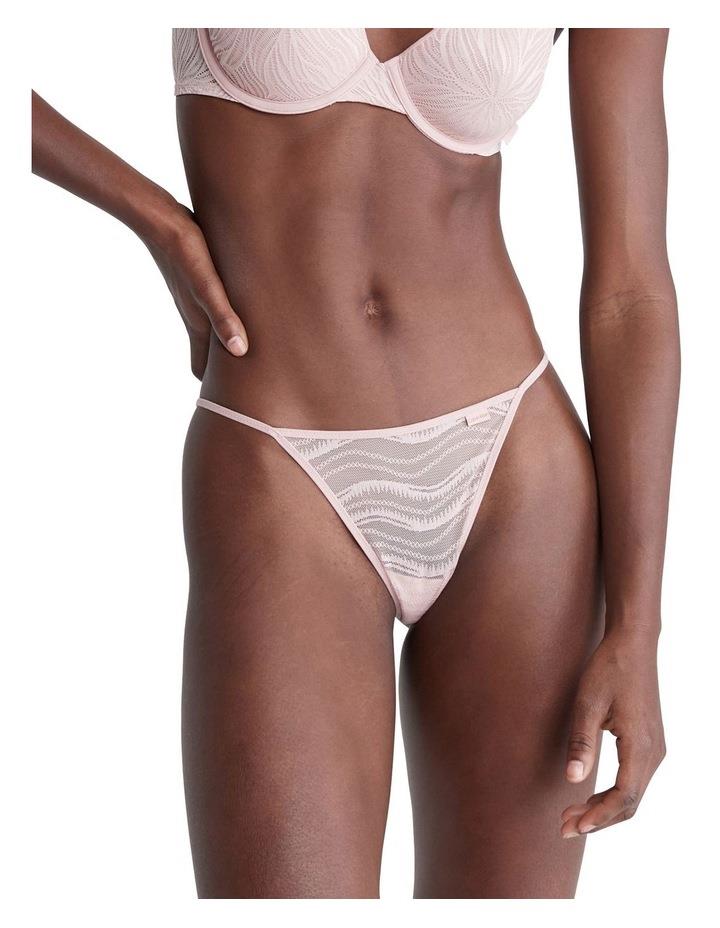 Calvin Klein Allover Lace String Thong in Subdued Natural S