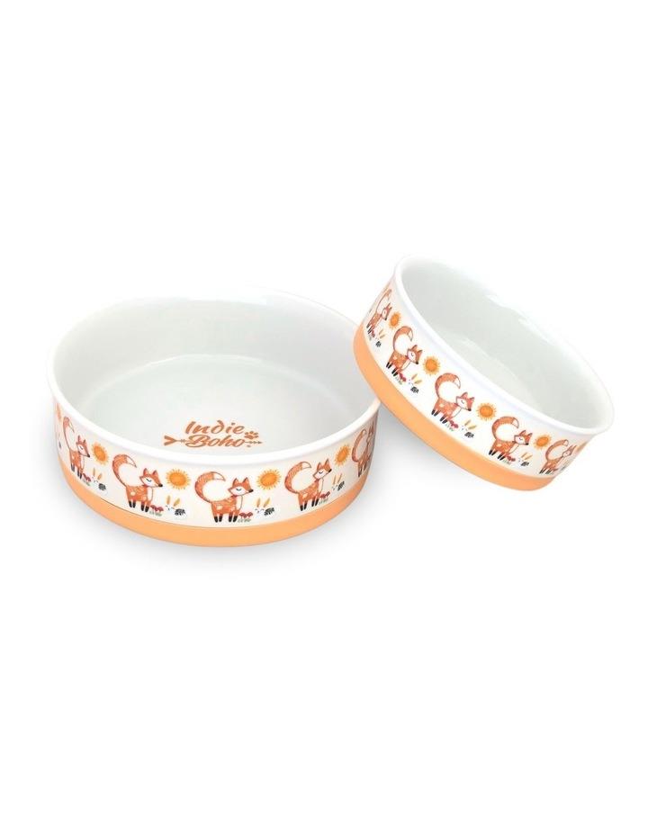 Indie Boho Pets Foxy Tales Ceramic Dog Bowls