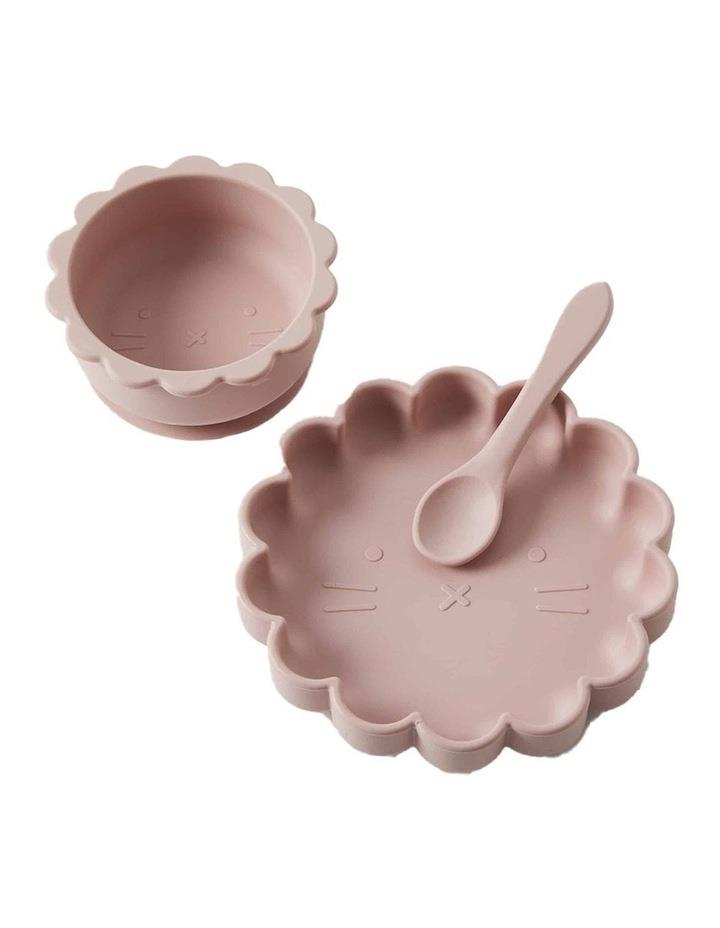 Nordic Kids Henny Silicone Dining Set 18cm in Musk Pink