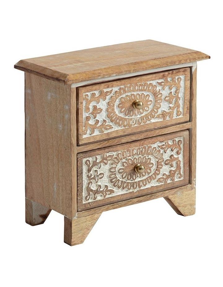 Willow & Silk Mango Wood Trinket Box with Drawers in Natural
