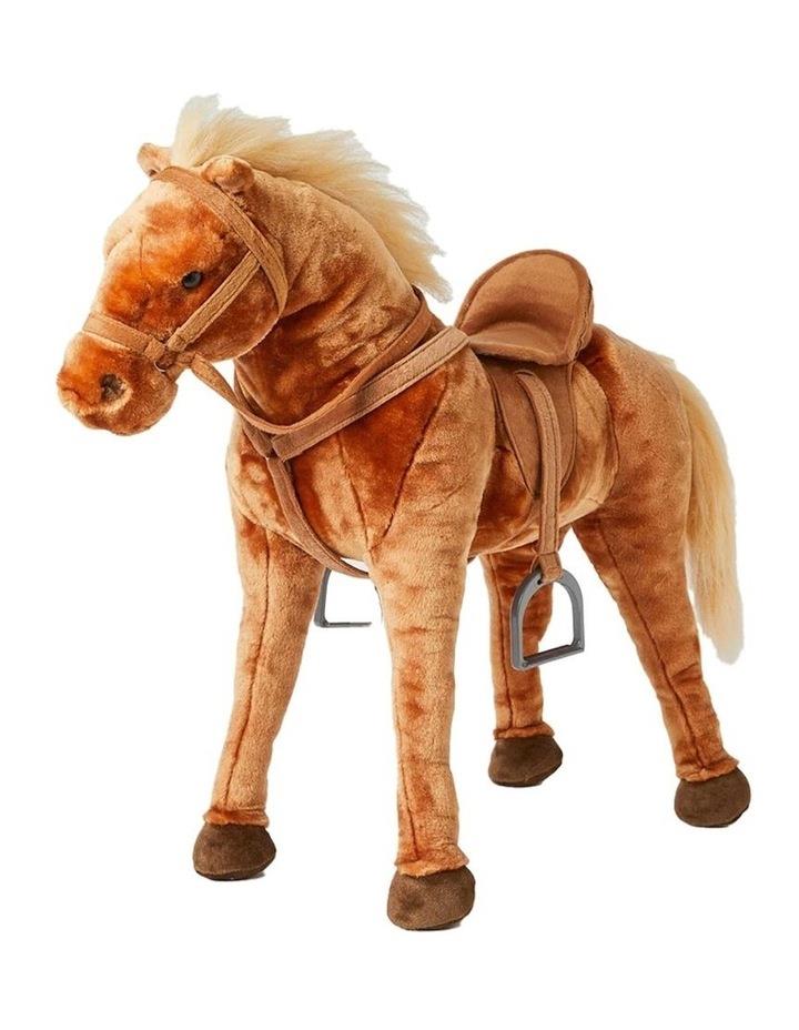 JIGGLE & GIGGLE Jiggle & Giggle Large Standing Horse Kids/Children Soft Plush Play Toy 3y+ Tan