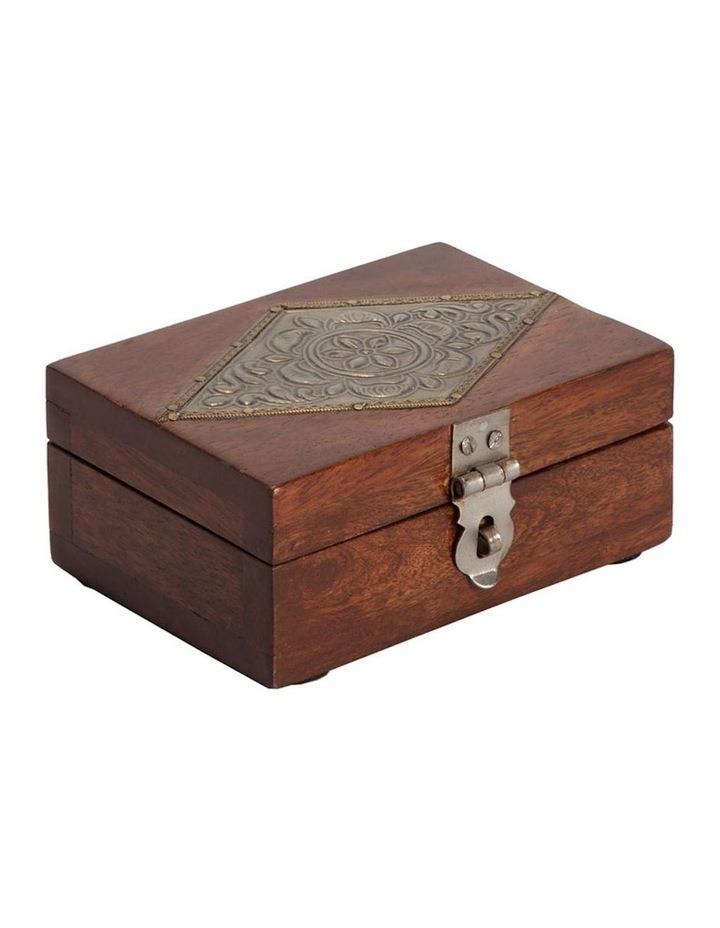 Willow & Silk Handcrafted Moroccan Trinket Box in Walnut