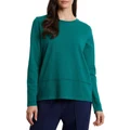Marco Polo Long Sleeve Relaxed Pigment Tee in Malachite Green M