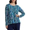 Marco Polo Long Sleeve Relaxed Pocket Tee in Seaside Stripe Assorted L