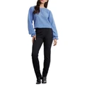 Marco Polo Gathered Sleeve Top in Harbour Blue 14