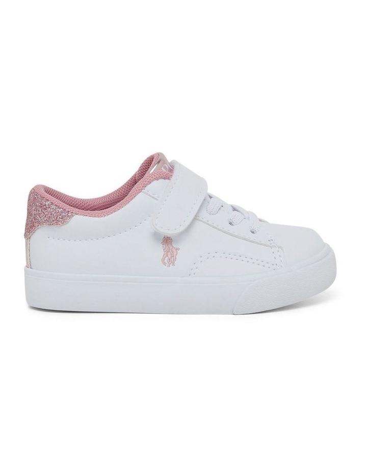 Polo Ralph Lauren Theron V Pre-School Infant Sneakers in White/Pink Glitter White 010