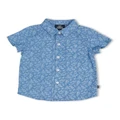Animal Crackers Dawn Shirt (Sizes 0-3) in Blue 1