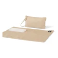 OiOi Vegan Leather Nappy Changing Pouch in Oat Beige