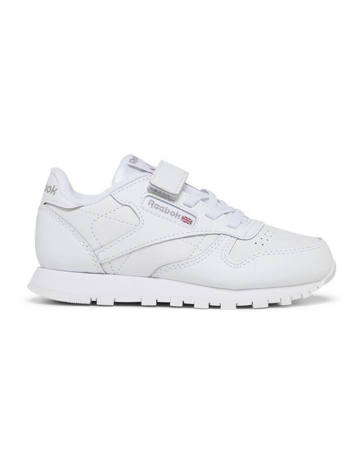 Reebok Classic Leather 1V Pre-School Sneakers in White/Carbon/Vector White 011