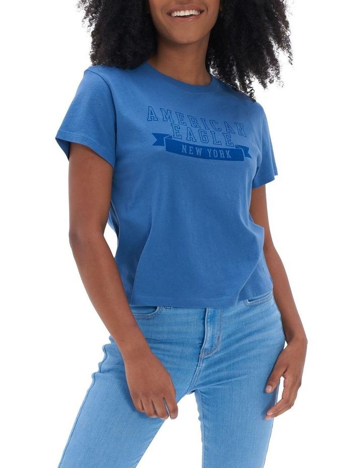 American Eagle Graphic Tee in Blue M