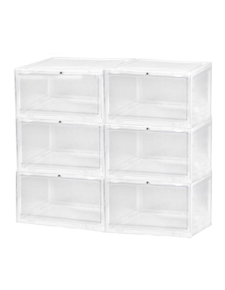 Stacked Shoe Box Acrylic Sneaker Display Case 6 Piece in Clear