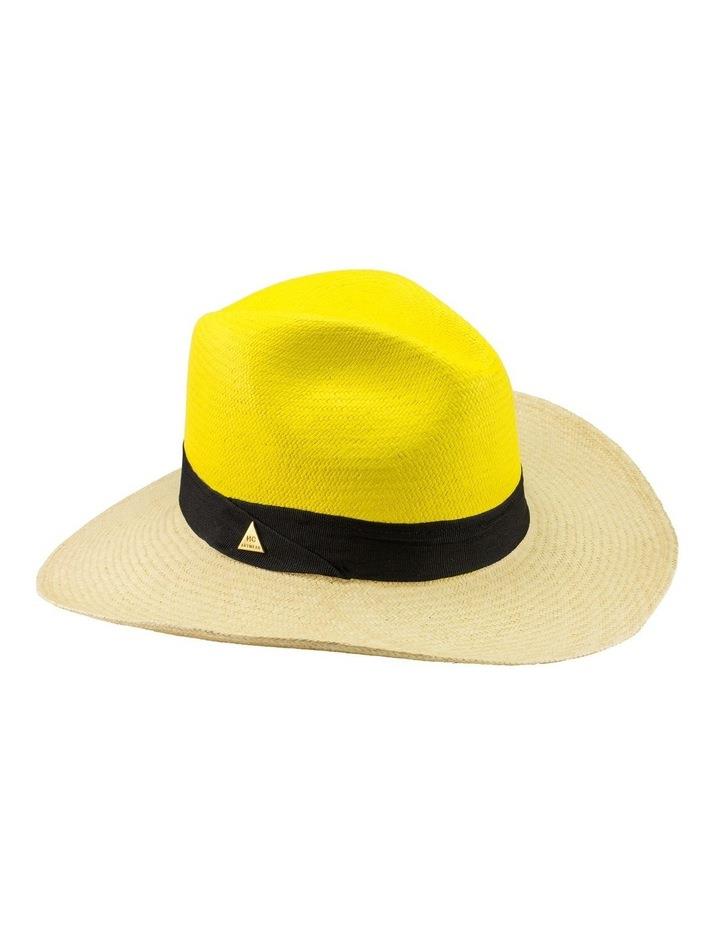 Tolu Hand Painted Panama Hat in Yellow M