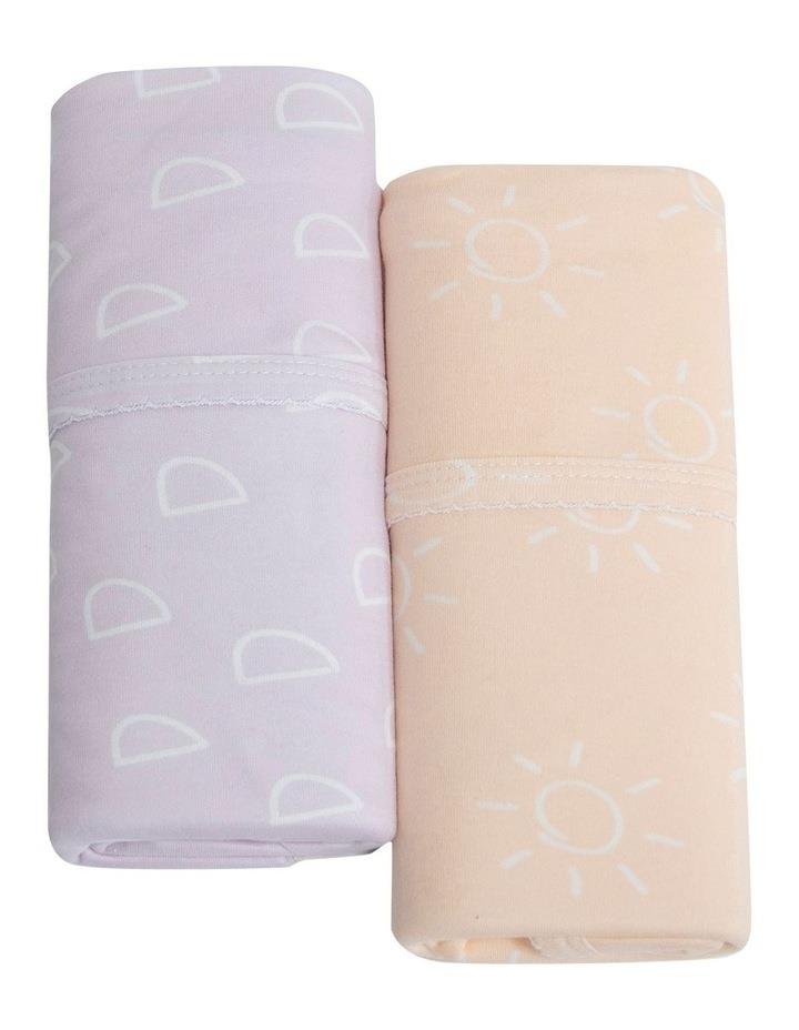 Bubba Blue Nordic 2 Pack Jersey Wraps in Peach/Lilac Assorted One Size