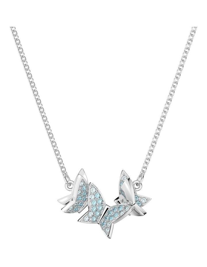 Swarovski Lilia Necklace Butterfly Rhodium Plated in Blue