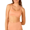 Ambra Bare Essentials Recycled Nylon Reversible Padded Crop in Spiced Peach 8-10