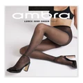 Ambra Lurex Semi Sheer Tight in Black/Gold Two Tone T-XT