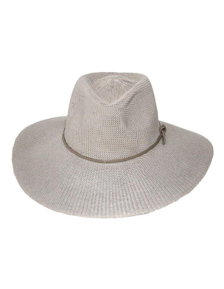 Rigon Nina Wide Brim Fedora Hat in Stone M-L