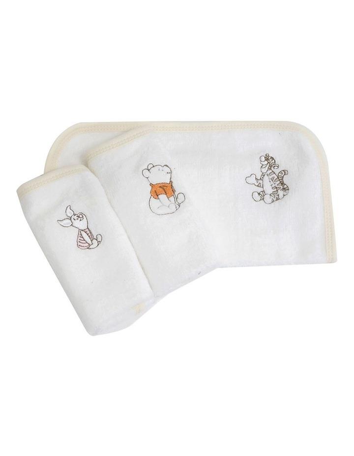 Bubba Blue Winnie the Pooh Face Washers 3 Pack in White One Size