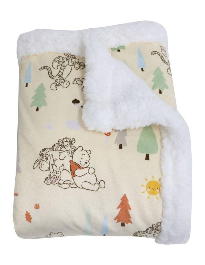 Bubba Blue Winnie The Pooh Reversible Cuddle Blanket in Vanilla One Size