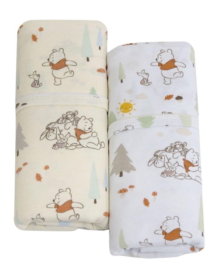 Bubba Blue Winnie The Pooh Jersey Swaddles 2 Pack in Vanilla/White Assorted One Size